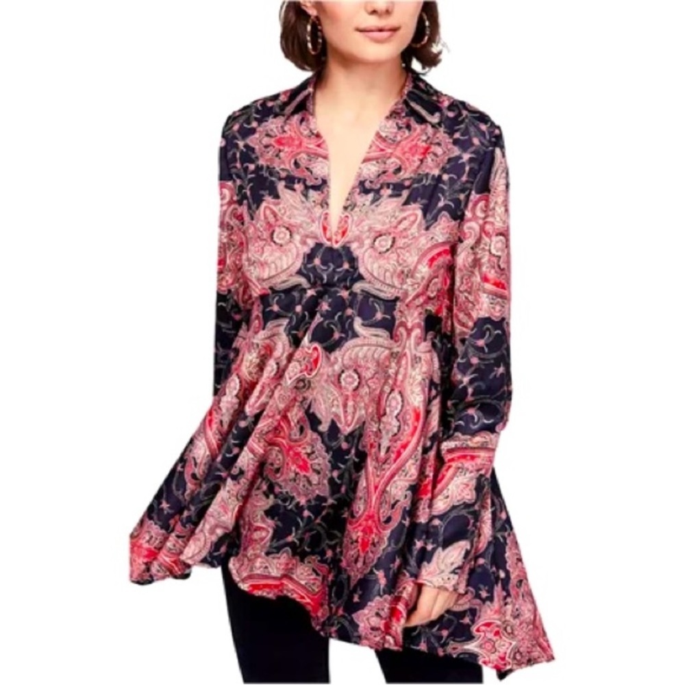 Free People Field of Butterflies Tunic Size Medium - Picture 1 of 9